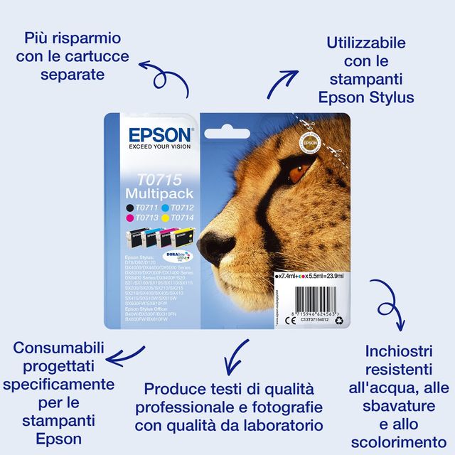 Epson T0713 cartuccia d'inchiostro 1 pz Originale