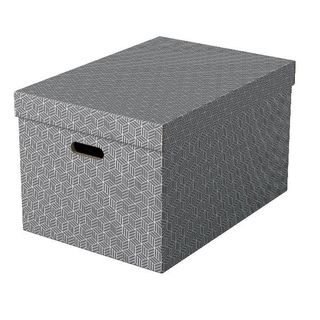 Esselte Home - Scatola per archiviazione - large - grigio (pacchetto di 3)