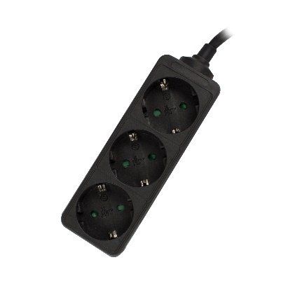 Ewent EW3959 prolunghe e multiple 1,5 m 3 presa(e) AC Interno Nero