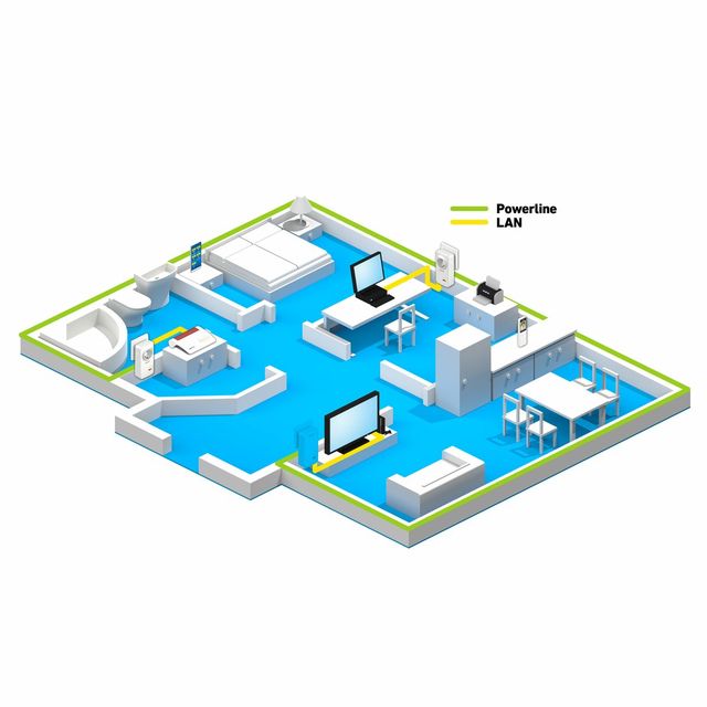 FRITZ!Powerline 1220E 1200 Mbit/s Collegamento ethernet LAN Bianco 2 pz