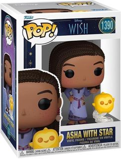 FUNKO POP DISNEY:WISH - VINYL FIGURE 1390 ASHA W/ STAR 9CM