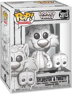 FUNKO POP LOONEY TUNES - VINYL FIGURE 2013 SYLVESTER & TWEETY (SKETCHED) 9CM 31…