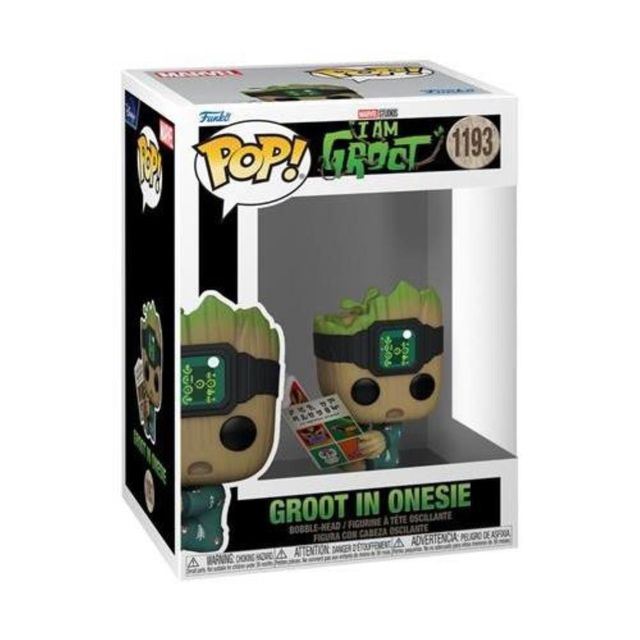 FUNKO POP MARVEL: I AM GROOT- VINYL FIGURE 1193 GROOT PJS W/BOOK 9CM