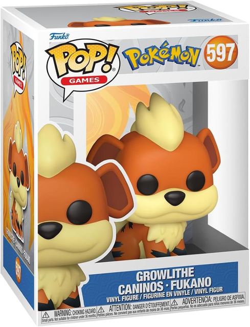 FUNKO POP POKEMON - VINYL FIGURE 597 GROWLITHE (EMEA) 9CM