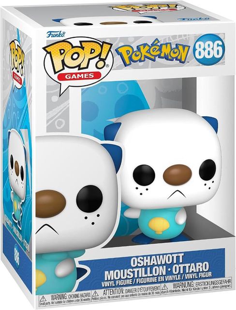FUNKO POP POKEMON - VINYL FIGURE 886 OSHAWOTT (EMEA) 9CM