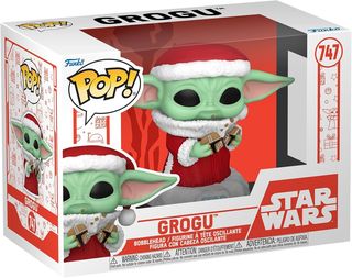 FUNKO POP STAR WARS: HOLIDAY - THE MANDALORIAN - VINYL FIGURE 747 GROGU W/COOKI…