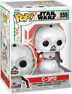 FUNKO POP STAR WARS: HOLIDAY - VINYL FIGURE 559 C-3PO SNOWMAN 9CM*