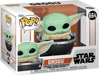 FUNKO POP STAR WARS: THE MANDALORIAN S9 - VINYL FIGURE 664 GROGU W/PRAMA 9CM
