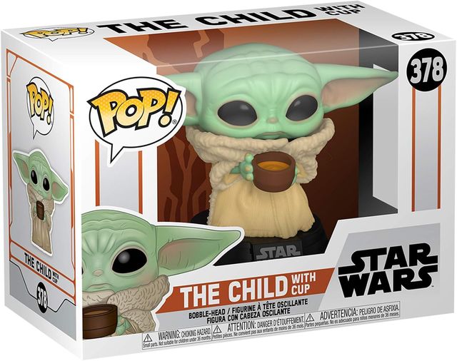 FUNKO POP STAR WARS:THE MANDALORIAN - VINYL FIGURE 378 THE CHILD WITH CUP 9CM