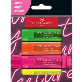 Faber Castel TEXTLINER 46 NEON - Confezione da 4
