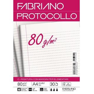 Fabriano CARTA PROTOCOLLO A4 80g 30ff - RIG C