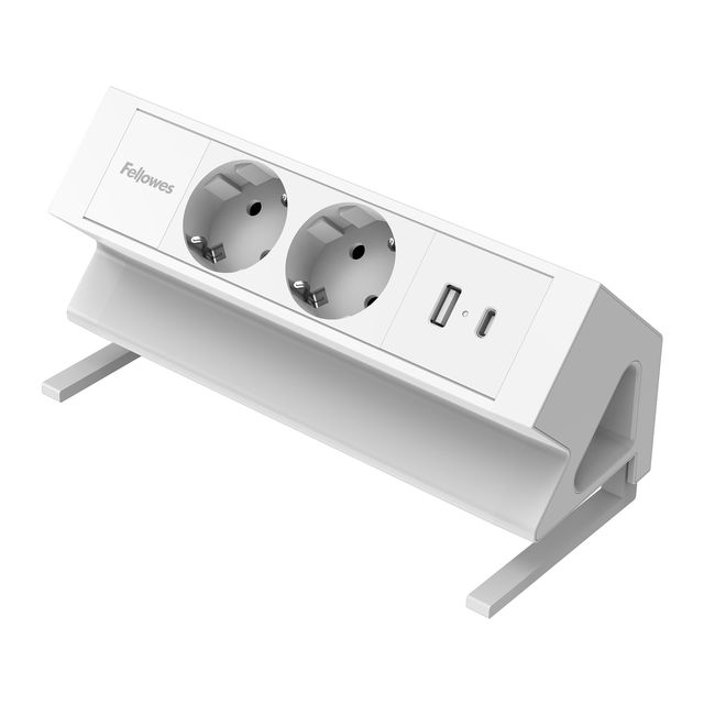 Fellowes 100137183 prolunghe e multiple 2 m 2 presa(e) AC Interno Bianco