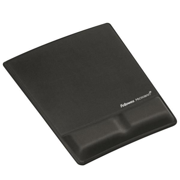 Fellowes Wrist Support - Tappetino per mouse con poggiapolso - nero