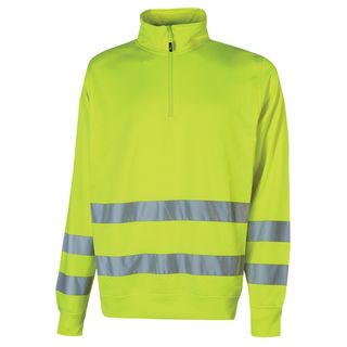 Felpa alta visibilitA' Felis mezza zip tg XL giallo fluo U-Power
