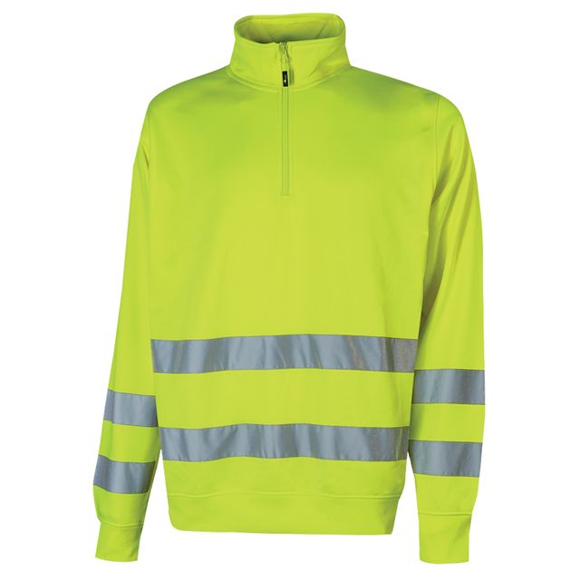 Felpa alta visibilitA' Felis mezza zip tg XL giallo fluo U-Power