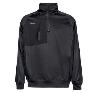 Felpa mezza zip Leeds - taglia XXL - nero - U-Power