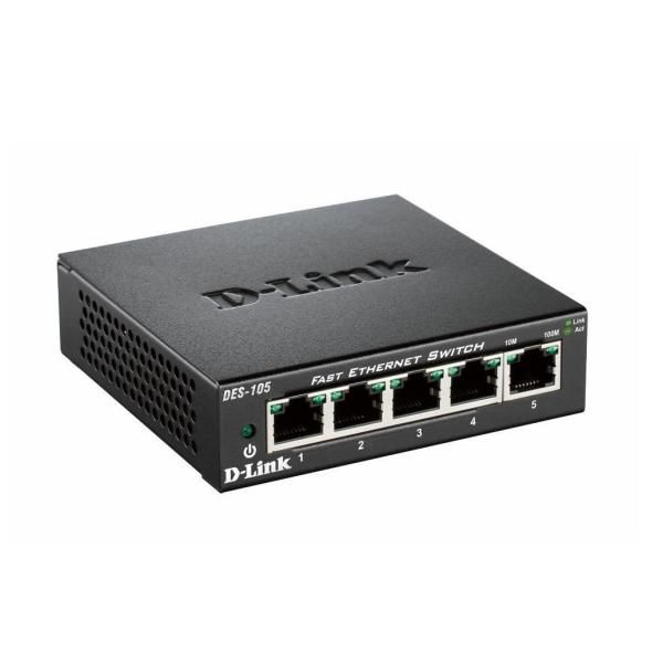 D-Link DES 105 - Switch - 5 x 10/100 - desktop