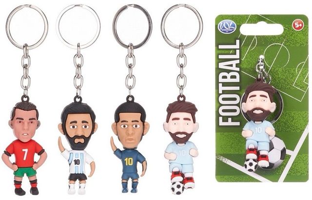Footballer Portachiavi 3D 4 assortitis 6cm