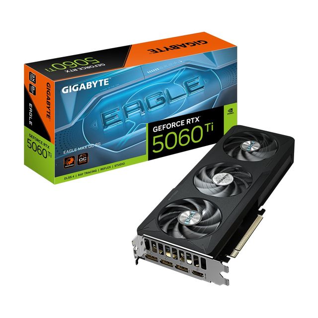 GIGABYTE GeForce RTX 5060 Ti EAGLE MAX OC 8G Scheda Grafica – 8 GB GDDR7, 128 b…