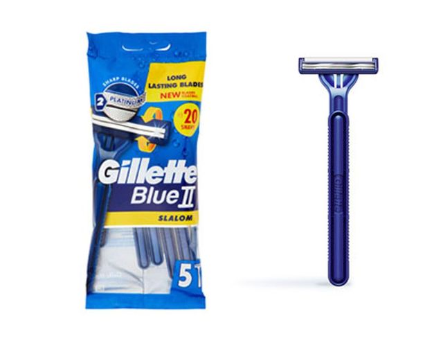 GILLETTE BLUE II SLALOM BUSTA 5PZ BL1 1PZ=(1PZ)