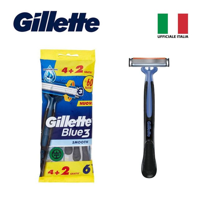 GILLETTE BLUE3 SMOOTH BUSTA 6PZ BL1 1PZ=(1PZ)