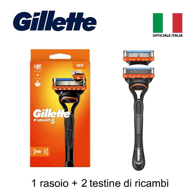 GILLETTE FUSION5 MANUAL 1 RASOIO+2 RICAMBI BL1 1PZ=(1PZ)