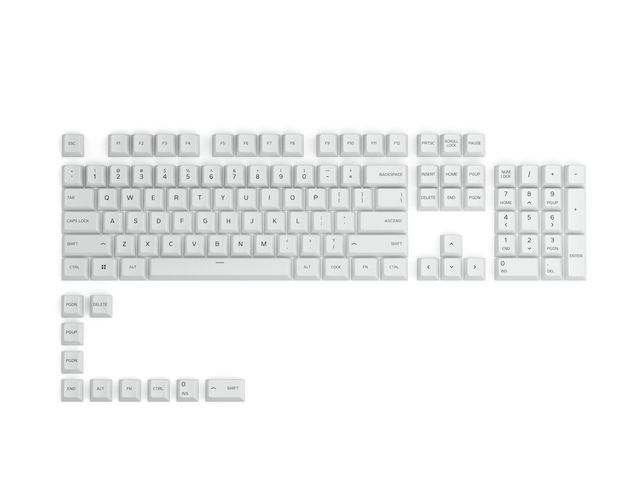 Glorious PC Gaming Race GPBT Keycaps - 114 Tasti in PBT, ANSI, Layout US, Arcti…