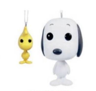 HALLMARK ORNAMENTS - FUNKO BUD PEANUTS SNOOPY & WOODSTOCK