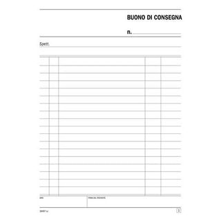 Data Ufficio - Voucher di consegna - 50 fogli - 215 x 148 mm - duplicato - senz…