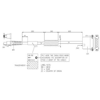 Datalogic - Cavo seriale - DB-9 (F) - avvolto a spirale - per DLL 5510-M, 6010-…