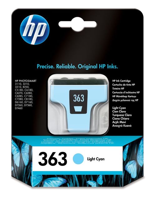 HP 363 Light Cyan Ink Cartridge with Vivera Ink cartuccia d\'inchiostro Origina…