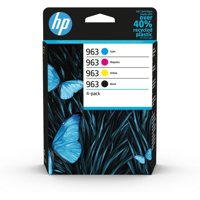 HP Confezione da 4 cartucce di inchiostro nero, ciano, magenta, giallo original…