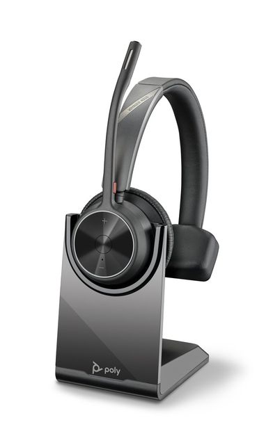 HP Poly Voyager 4310 UC Monaural Headset +BT700 USB-A Adapter +Charging Stand A…