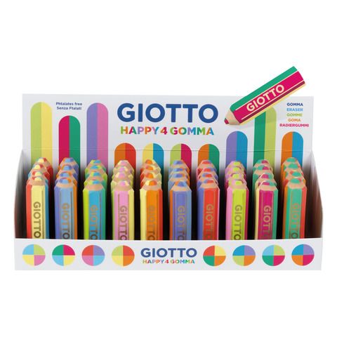 Happy Gomma a forma di matita colori assortiti Happy4 Giotto