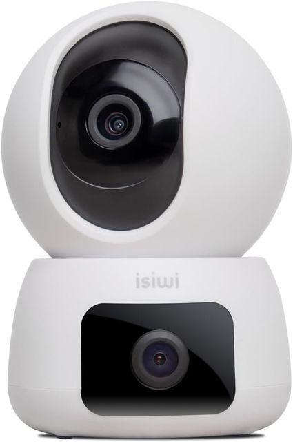 ISWI ISIWI TELECAMERA WIRELESS TWIN DOPPIA OTTICA 2K DOME MOTORIZZATA IR LED AU…