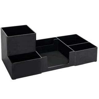 ITERNET PORTAOGGETTI DA SCRIVANIA IN PLASTICA 11.7X24.7X9.3 CM NERO