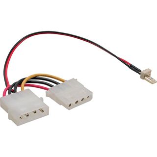 InLine 33344 - Cavo adattatore alimentazione ventola da Molex 4-pin a 2-pin fan…