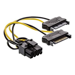 InLine Adattatore 2x SATA 9 Pin > PCIe 6+2 Pin