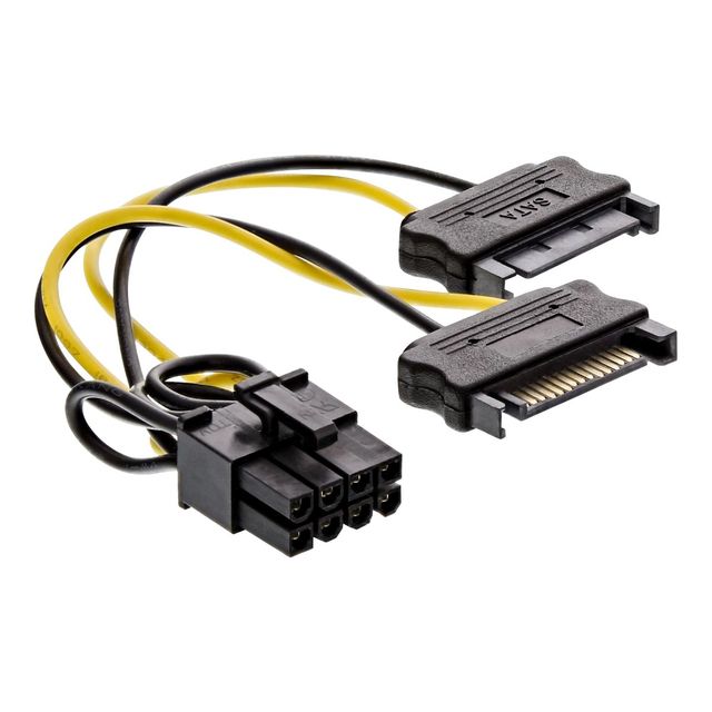 InLine Adattatore 2x SATA 9 Pin > PCIe 6+2 Pin