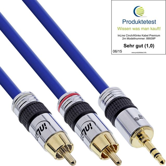 InLine Adattatore RCA/Jack, 2x RCA, 1x Jack 3,5mm - 1m