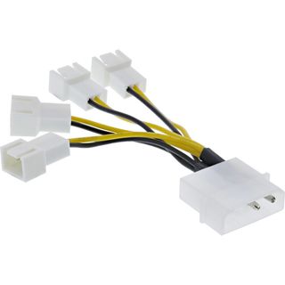 InLine Adattatore da 4x 3 Pin ad 1x 4 pin Molex - 12V