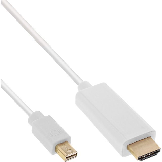 InLine Cavo Adattatore Mini DisplayPort / HDMI M/M con Audio 5m - Bianco