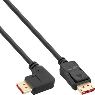 InLine Cavo DisplayPort 8K (UHD-2) angolo retto, 3m - Nero