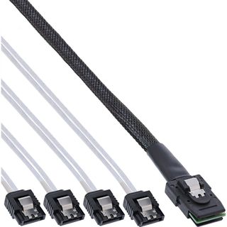 InLine Cavo Mini SAS, SFF-8087 a 4x SATA - 75 cm