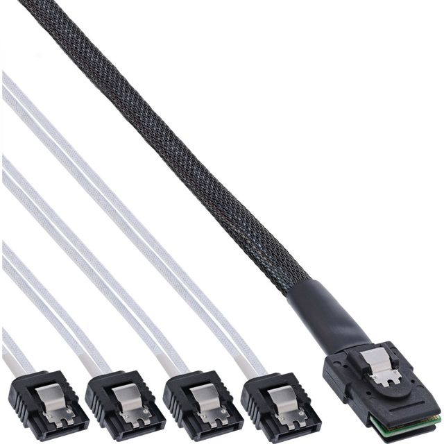InLine Cavo Mini SAS, SFF-8087 a 4x SATA - 75 cm