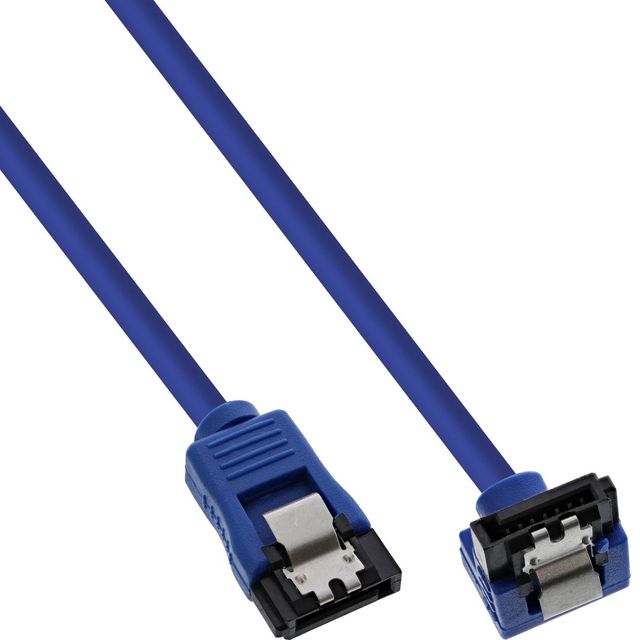 InLine Cavo SATA III angolo 90 Gradi 50cm - Blu