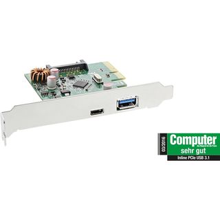 InLine Controller PCIe 2x USB 3.1 Type A+C