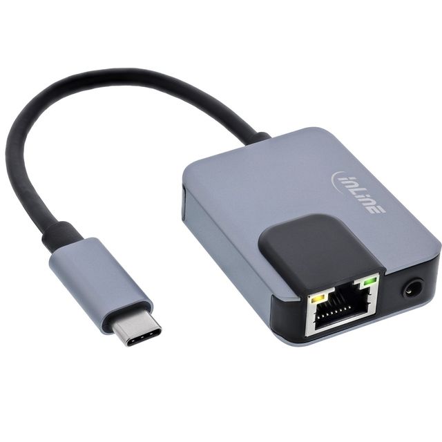 InLine USB-C 3-in-1 Adattatore Gigabit Ethernet, Audio TRRS e Power Delivery 3.0