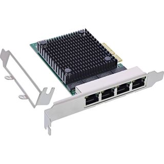 InLine scheda di rete Quad Gigabit, 4x RJ45 2,5Gb/s, PCIe x4