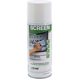 InLine® Detergente schiumogeno per schermi ad effetto antistatico, 400ml